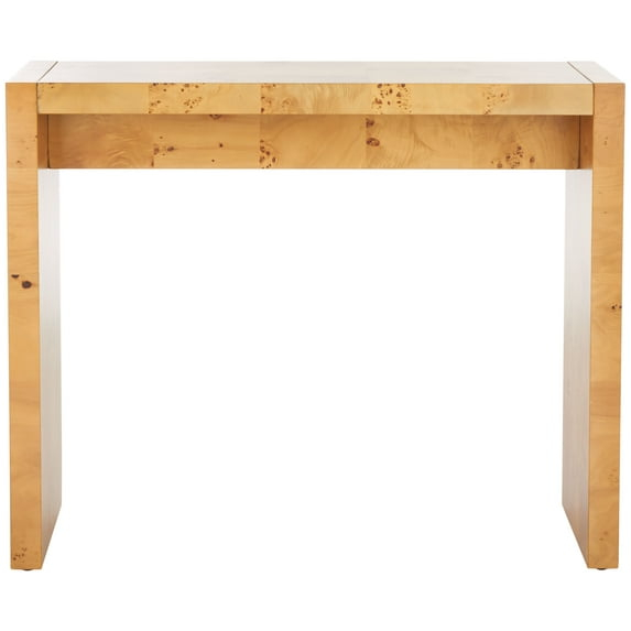 SAFAVIEH Cella Mission Natural Wood Rectangle Console Table (34 in. W x 11 in. D x 28 in. H)