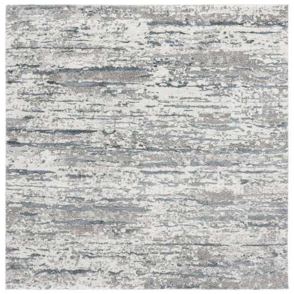 SAFAVIEH Century Arianne Distressed Area Rug, Gray/Navy, 6'7" x 6'7" Square
