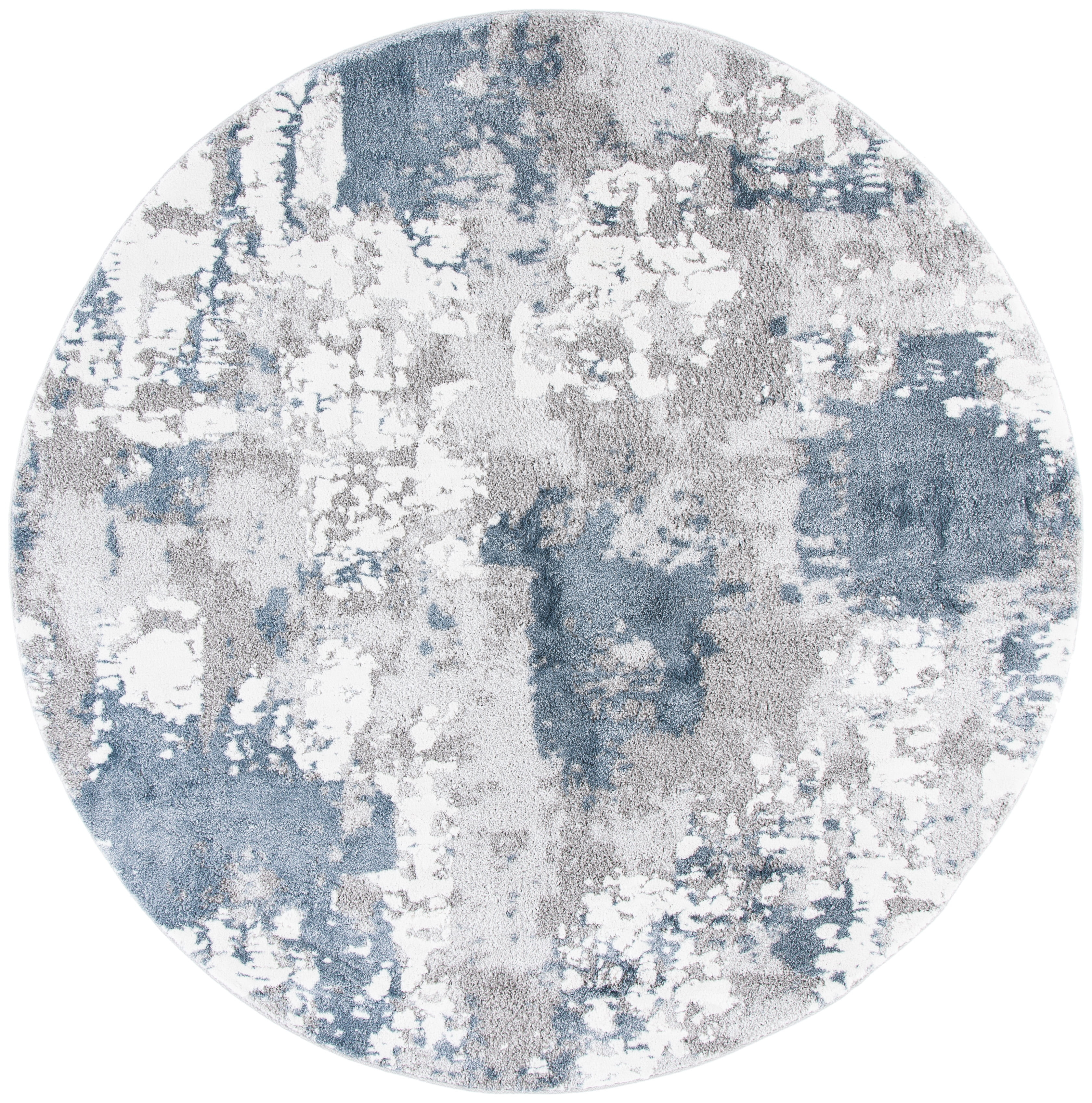 Century 300 CTY339 Power Loomed Indoor Area Rug - Grey/Blue - 4' Round - Safavieh