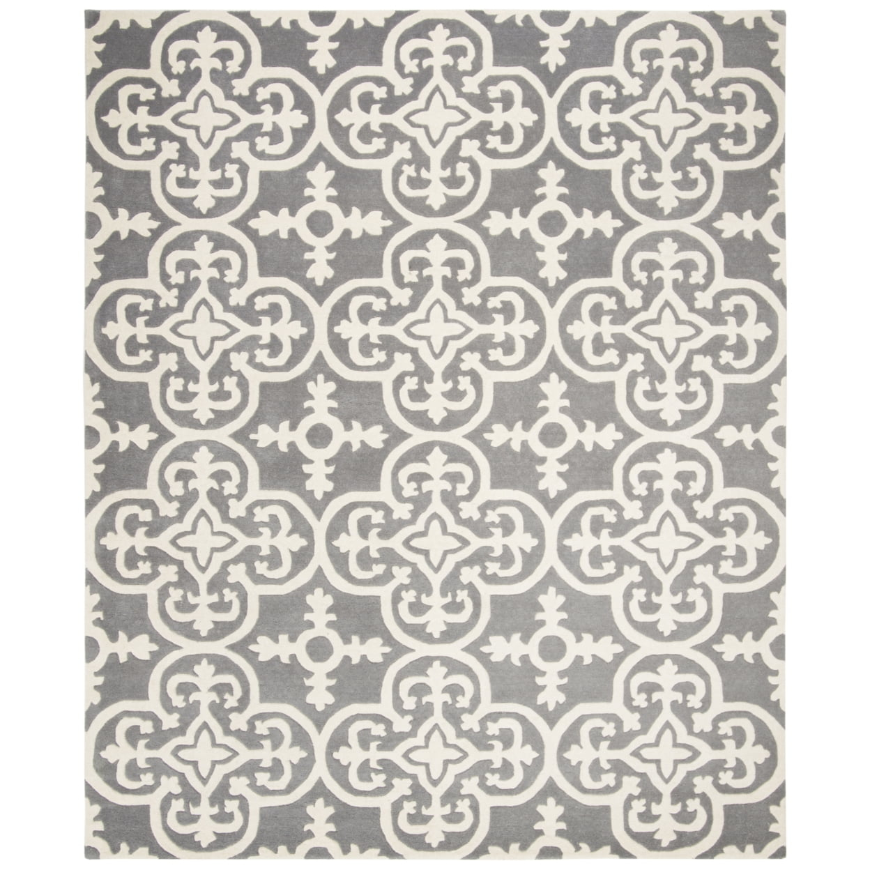 SAFAVIEH Chatham CHT729D Handmade Dark Grey / Ivory Rug