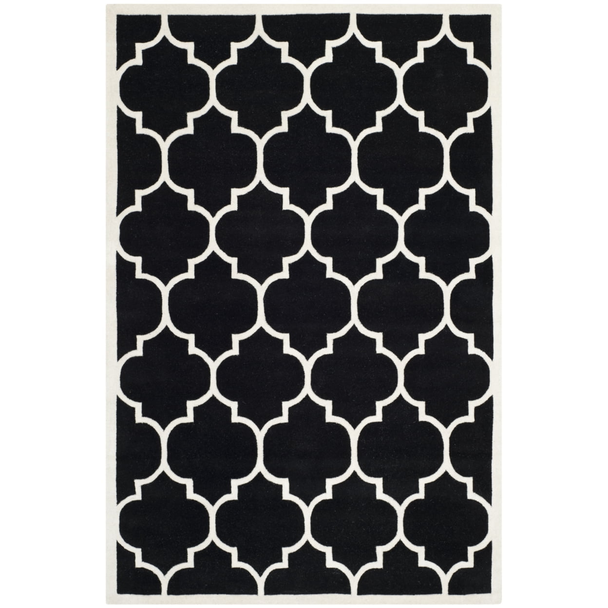 SAFAVIEH Chatham CHT733K Handmade Black / Ivory Rug