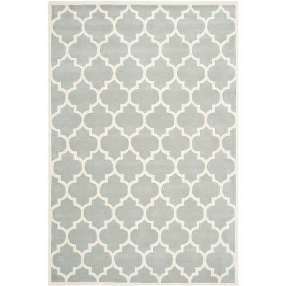 SAFAVIEH Chatham Freddy Geometric Wool Area Rug, Grey/Ivory, 8' x 10'