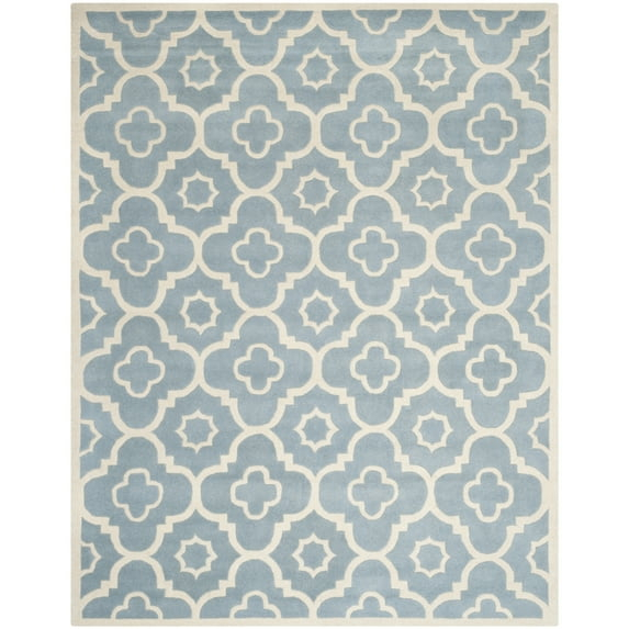SAFAVIEH Chatham CHT750B Handmade Blue / Ivory Rug