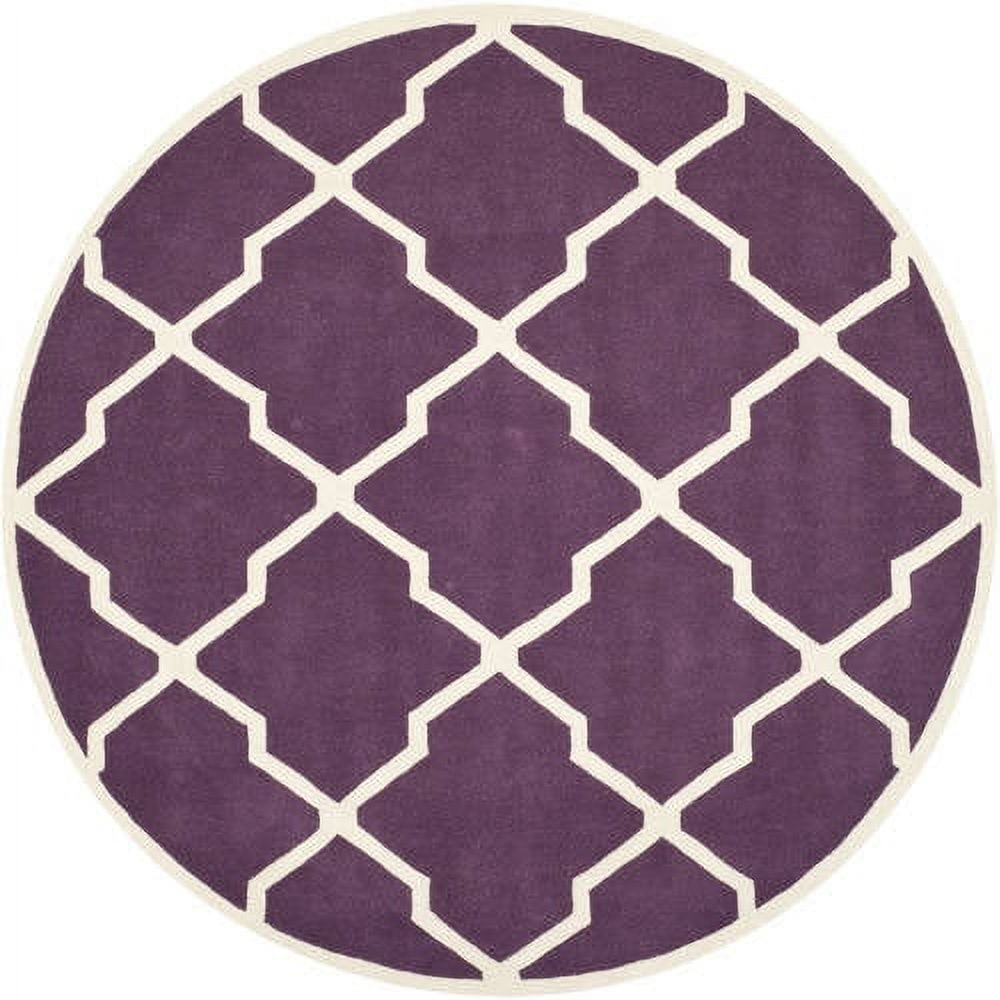 Chatham CHT735 Hand Tufted Accent Rug Purple / Ivory 3' X 5' - Safavieh.