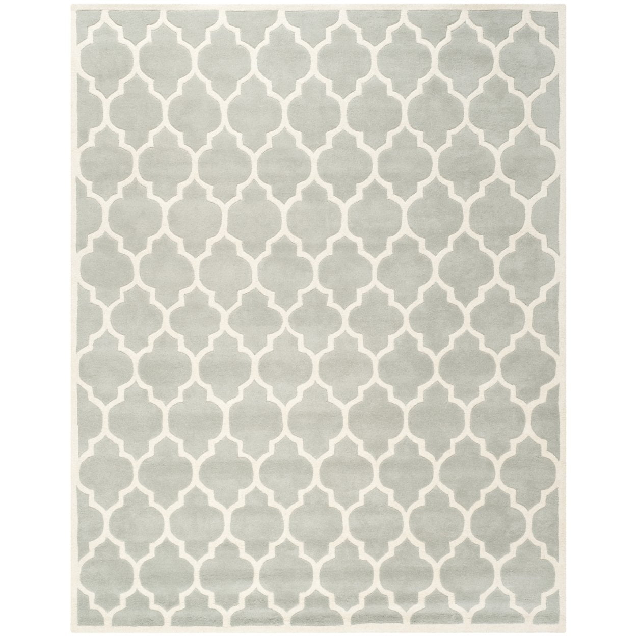 SAFAVIEH Chatham Freddy Geometric Wool Area Rug, Grey/Ivory, 8' x 10'