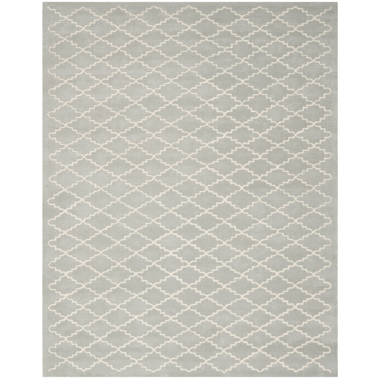SAFAVIEH Chatham Howard Geometric Wool Area Rug, Light Blue/Ivory, 3' x 5'