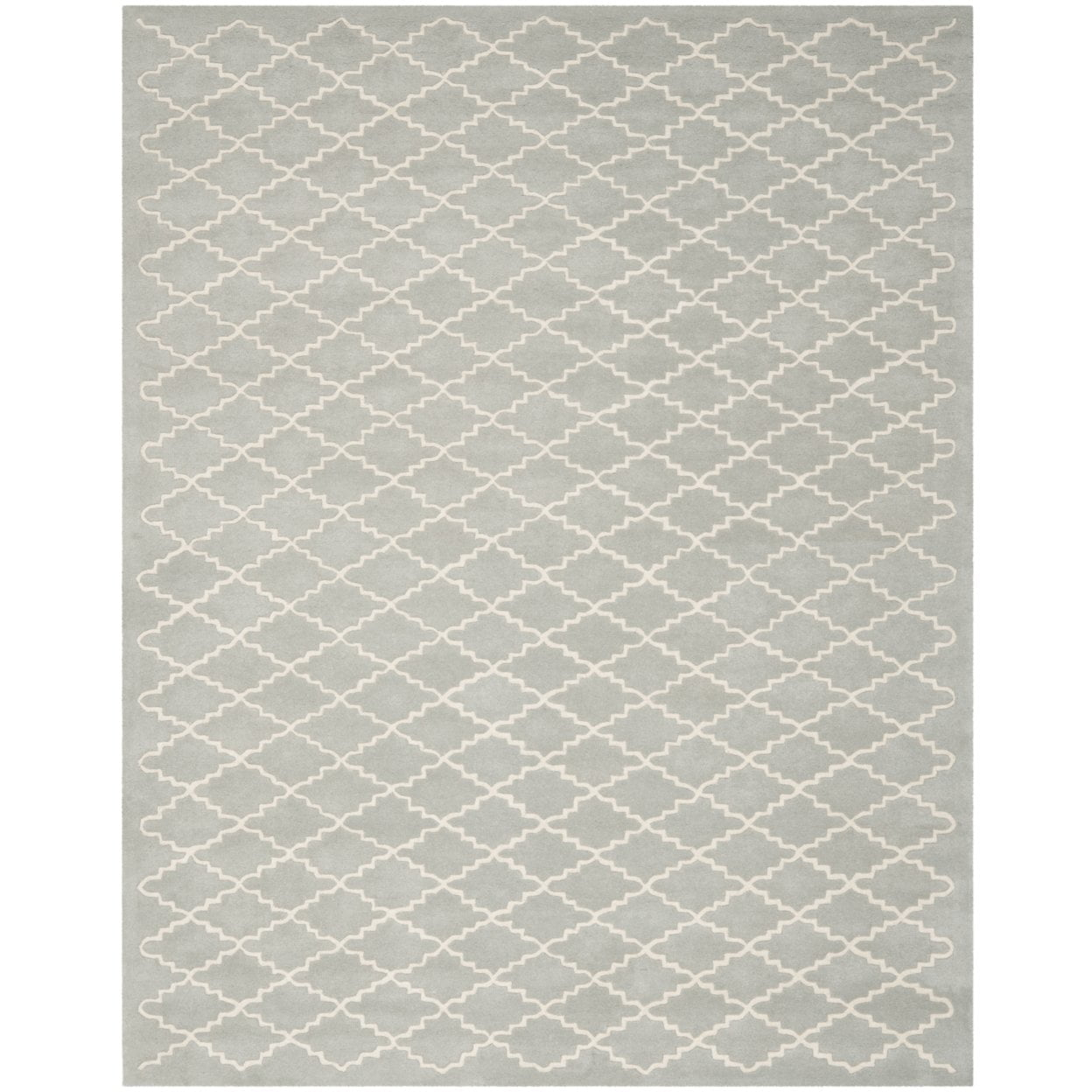 SAFAVIEH Chatham Howard Geometric Wool Runner Rug, Light Blue/Ivory, 2'3" x 5'