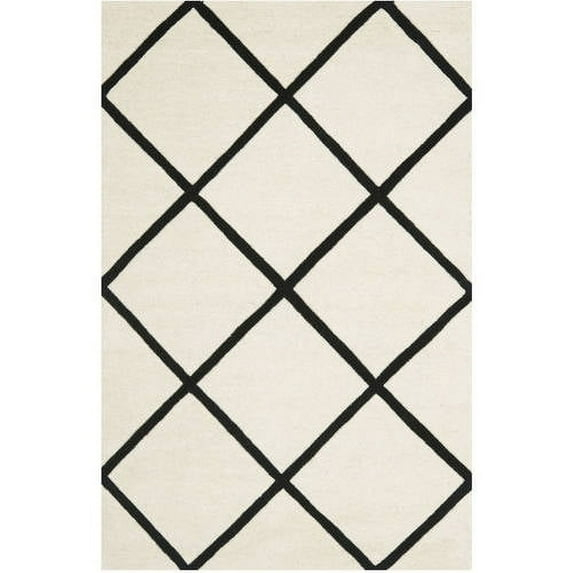 Chatham CHT720 Hand Tufted Area Rug - Ivory/Black - 6'x9' - Safavieh.