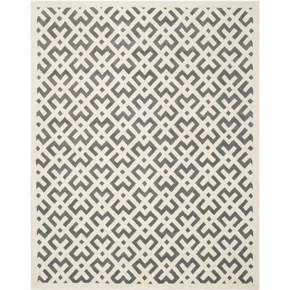 SAFAVIEH Chatham Jackson Geometric Wool Area Rug, Dark Grey/Ivory, 8' x 10'