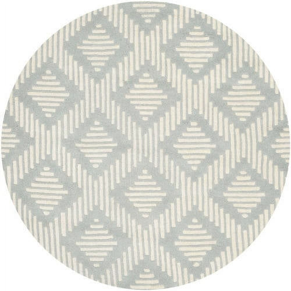 SAFAVIEH Chatham Waylon Geometric Wool Area Rug, Grey/Ivory, 5' x 8'