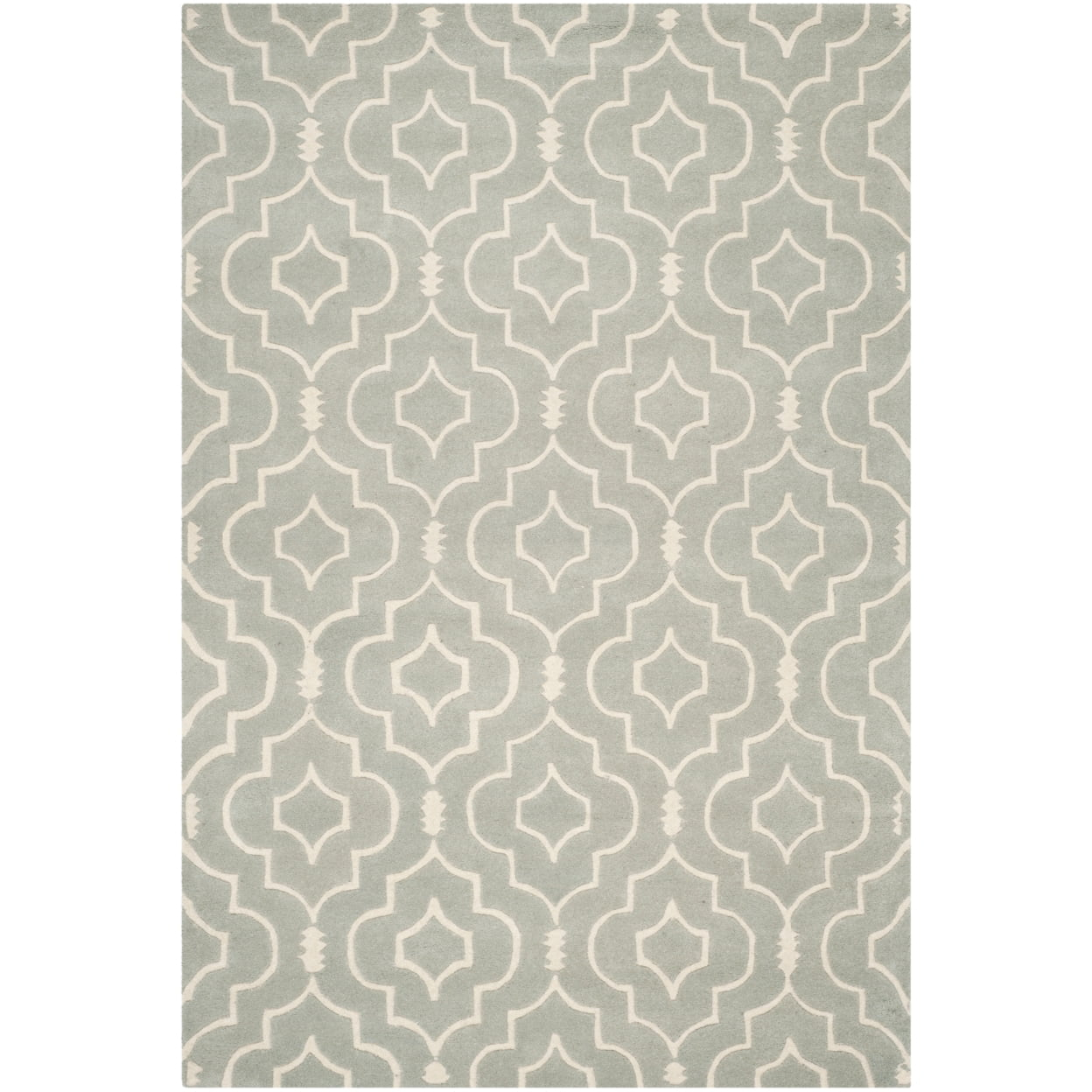 SAFAVIEH Chatham Xanthia Geometric Wool Area Rug, Grey/Ivory, 8'9" x 12'