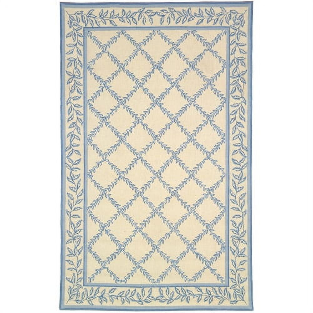 Chelsea HK230 Hand Hooked Accent Rug - Ivory/Light Blue - 1'8"x2'6" - Safavieh.