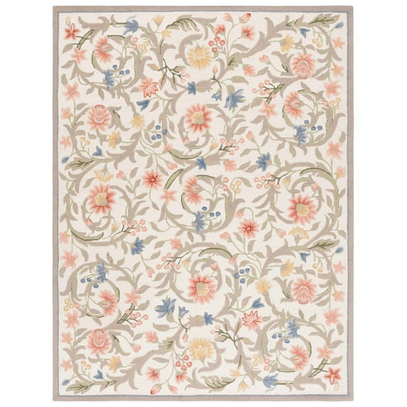 SAFAVIEH Chelsea Baxter Bordered Wool Area Rug, Ivory, 10' x 14'