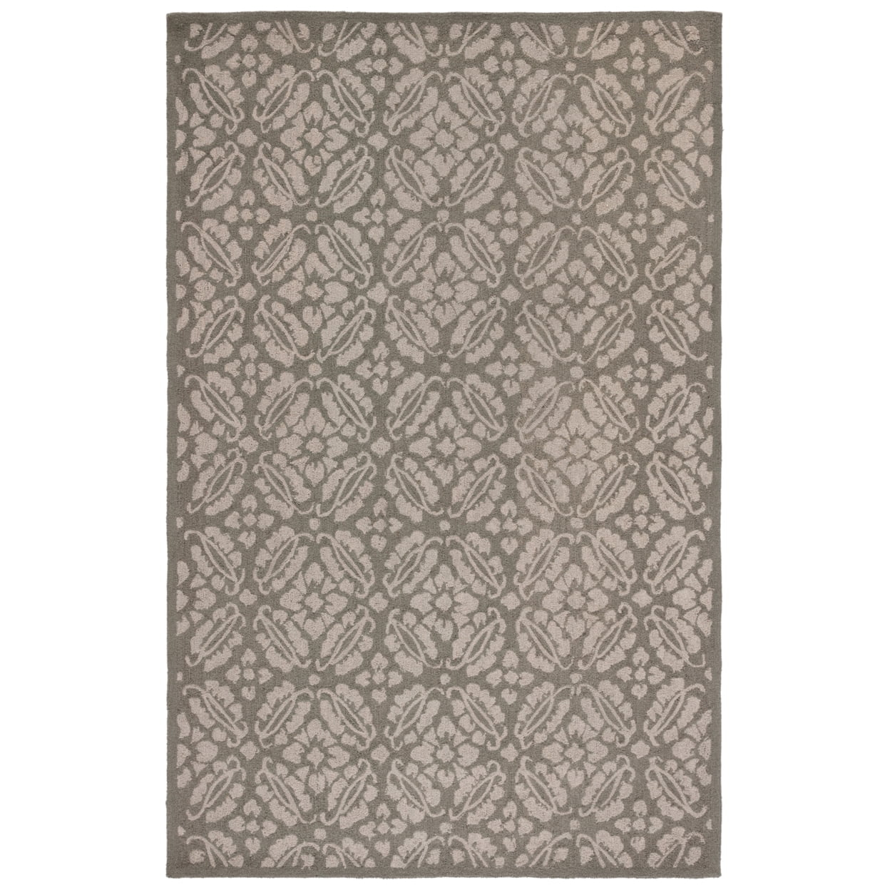 SAFAVIEH Chelsea Margery Geometric Wool Area Rug, Sage, 5'3" x 8'3"