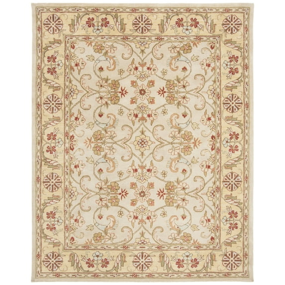 SAFAVIEH Classic Chedomir Floral Wool Area Rug, Gold/Cola, 2'3" x 4'