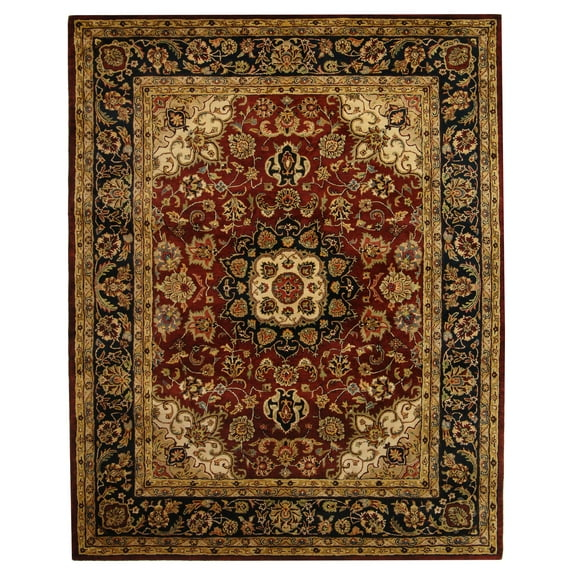 SAFAVIEH Classic Kennet Traditional Wool Area Rug, Burgundy/Navy, 9'6" x 13'6"