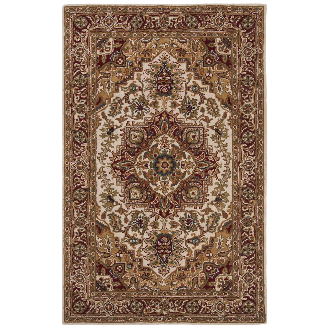 SAFAVIEH Classic Roderick Oriental Wool Area Rug, Light Gold/Red, 9'6" x 13'6"