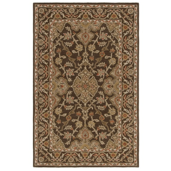 SAFAVIEH Classic Roxanne Oriental Wool Area Rug, Brown, 2' x 3'
