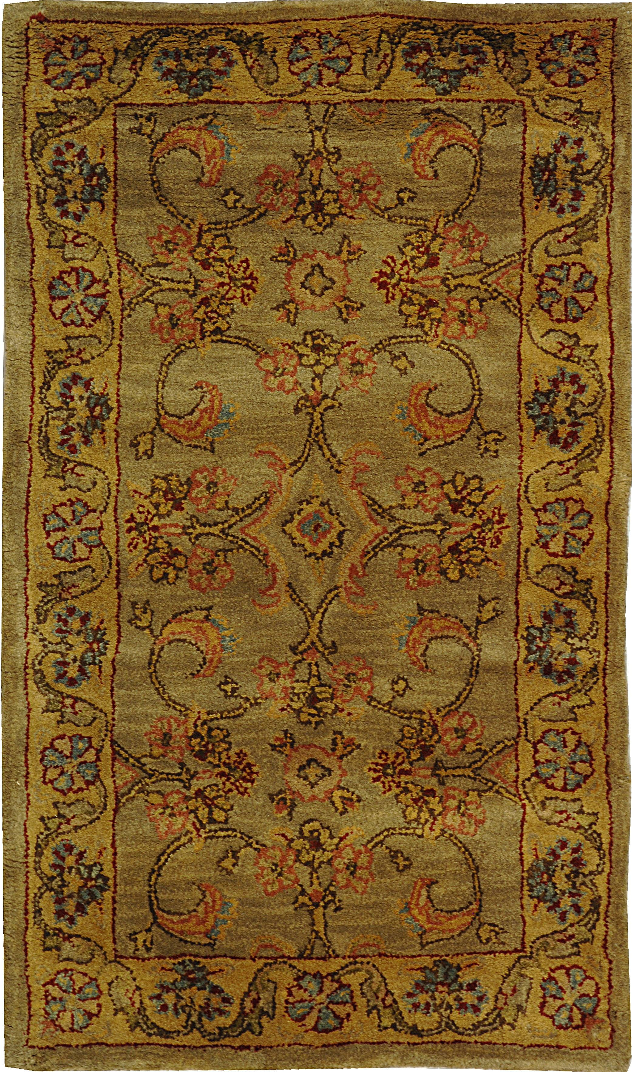 Classic CL324 Hand Tufted Accent Rug - Light Green/Gold - 2'x3' - Safavieh.