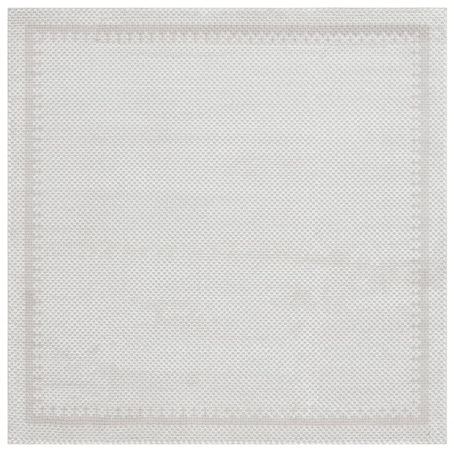 SAFAVIEH Continental Ermintrude Distressed Area Rug, Light Grey/Dark Grey, 6'7" x 6'7" Square
