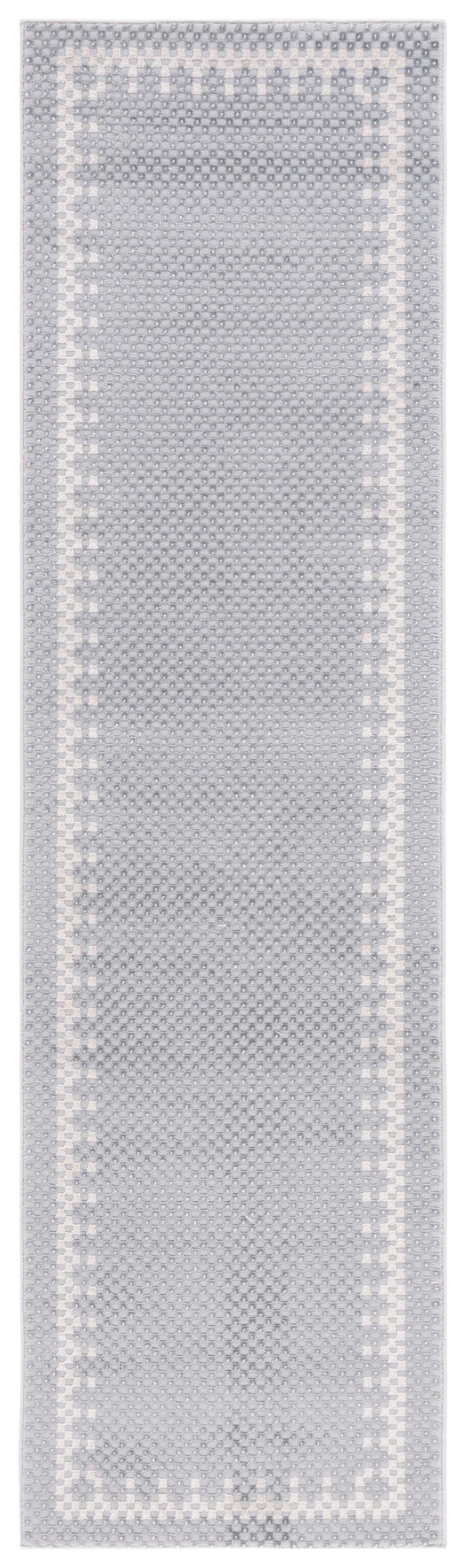 Continental CON118 Machine Made Loomed Runner Rug - Grey/Beige - 2'-2" x 8'-0" - Safavieh