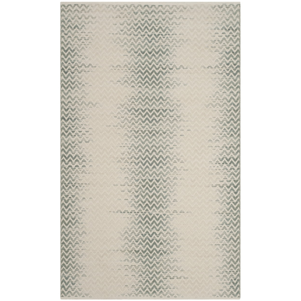 SAFAVIEH Cotton Kilim KLC121C Dark Green / Ivory Rug