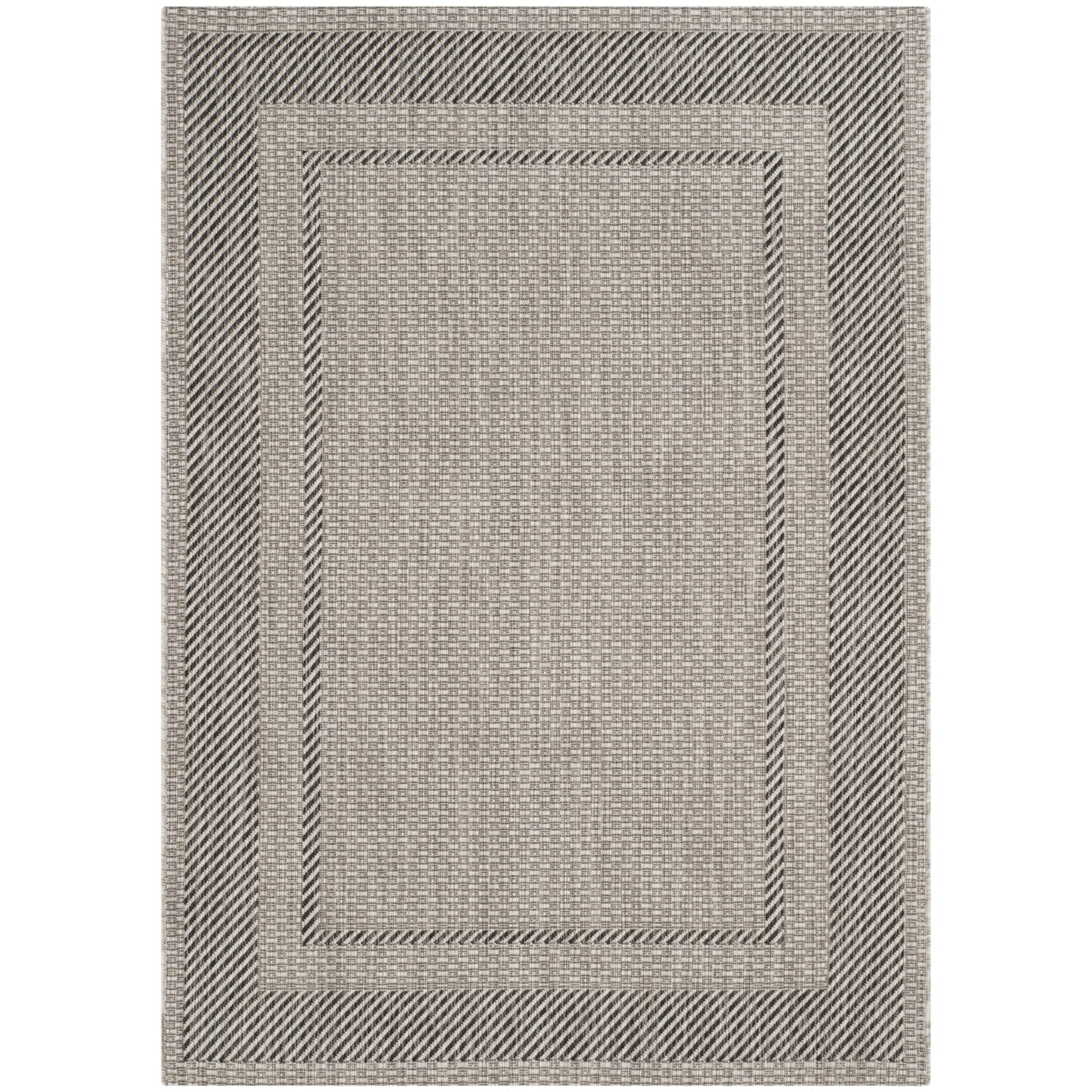 Courtyard CY8477 Power Loomed Indoor/Outdoor Area Rug - Beige/Black - 4'x5'7" - Safavieh.