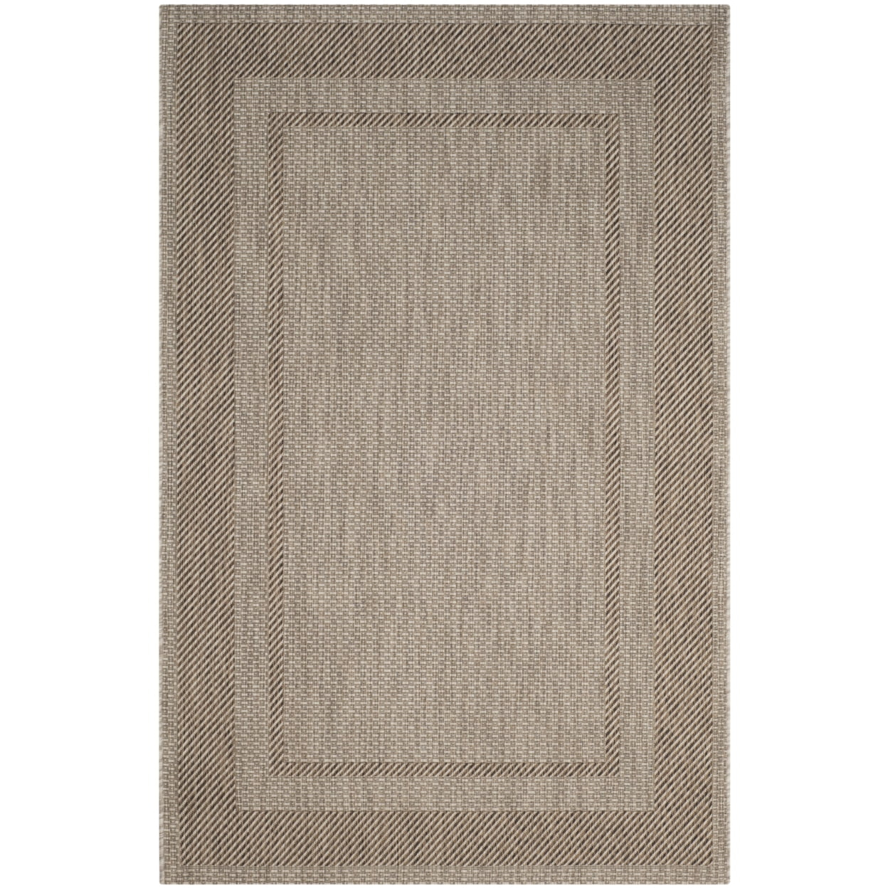 Courtyard CY8477 Power Loomed Indoor/Outdoor Area Rug - Beige/Brown - 4'x5'7" - Safavieh.