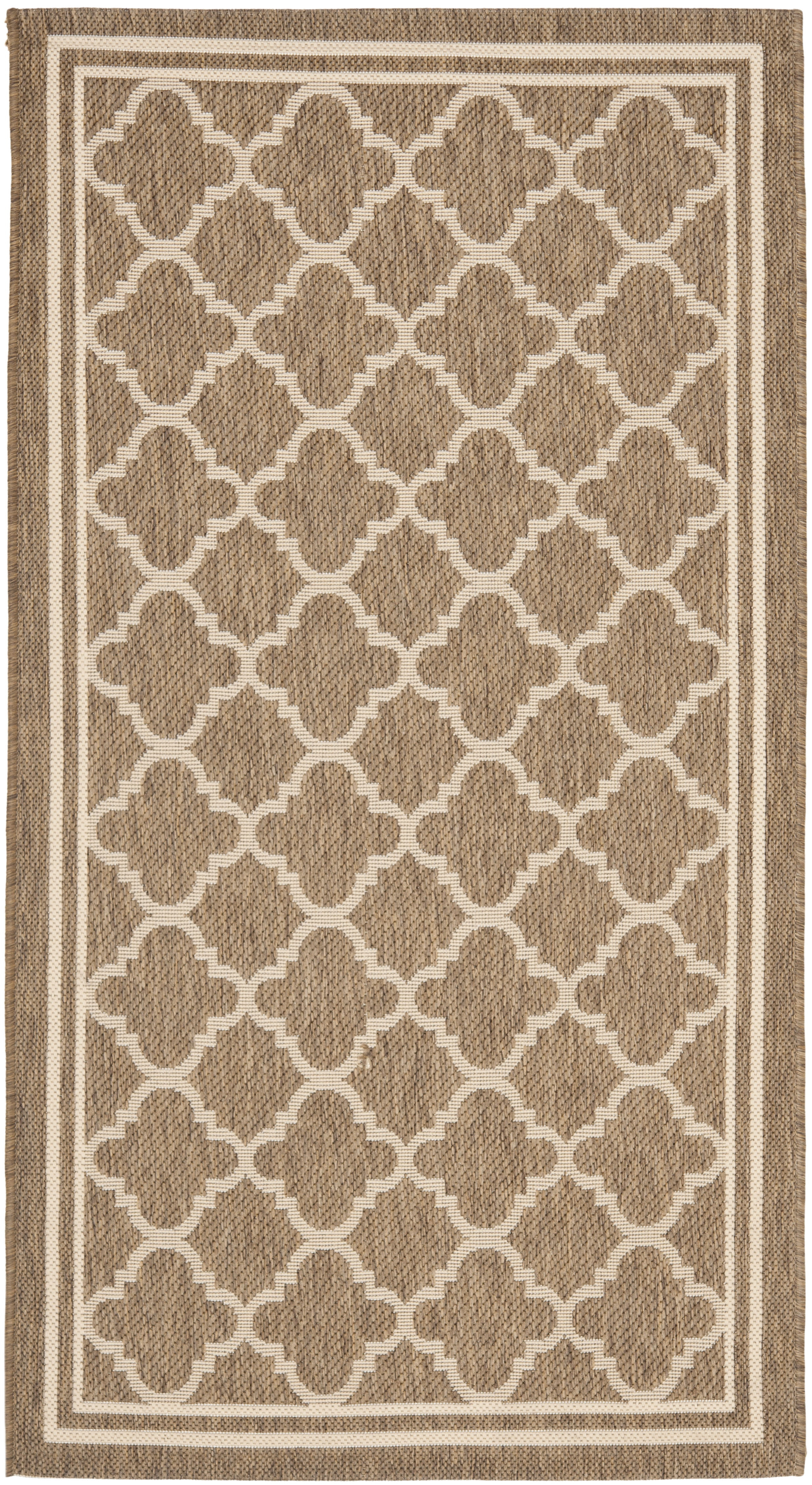 Courtyard CY6918 Power Loomed Indoor/Outdoor Accent Rug - Brown/Bone - 2'x3'7" - Safavieh.