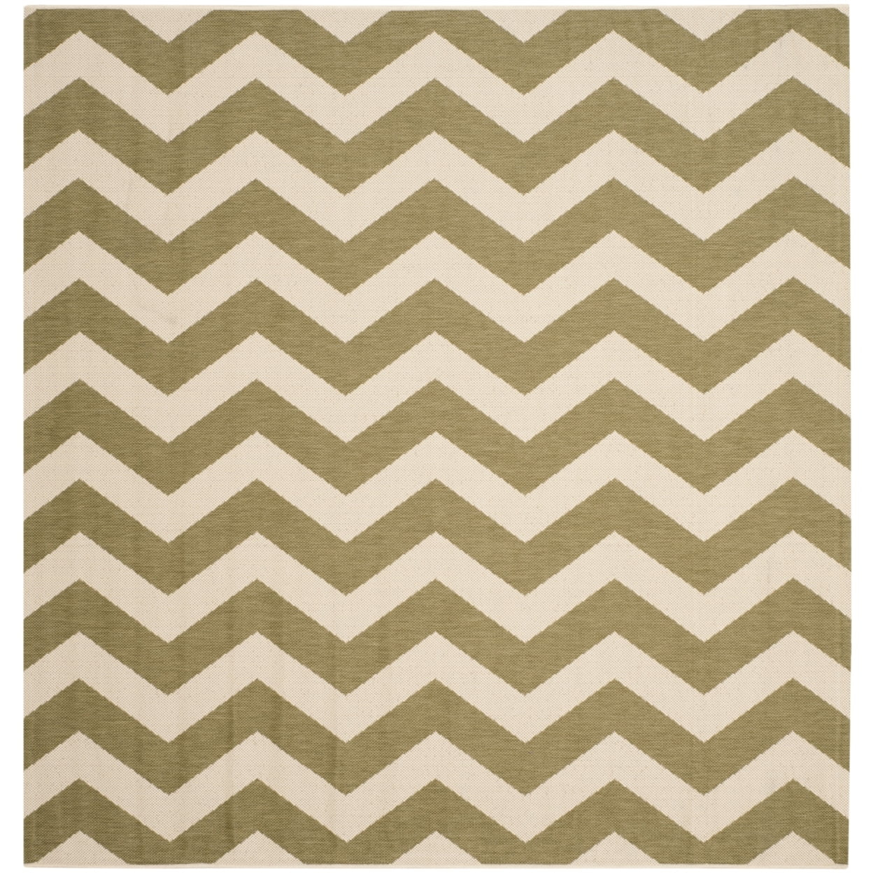 Courtyard CY6245 Power Loomed Indoor and Outdoor Area Rug - Green/Beige - 6'7"x6'7" - Safavieh