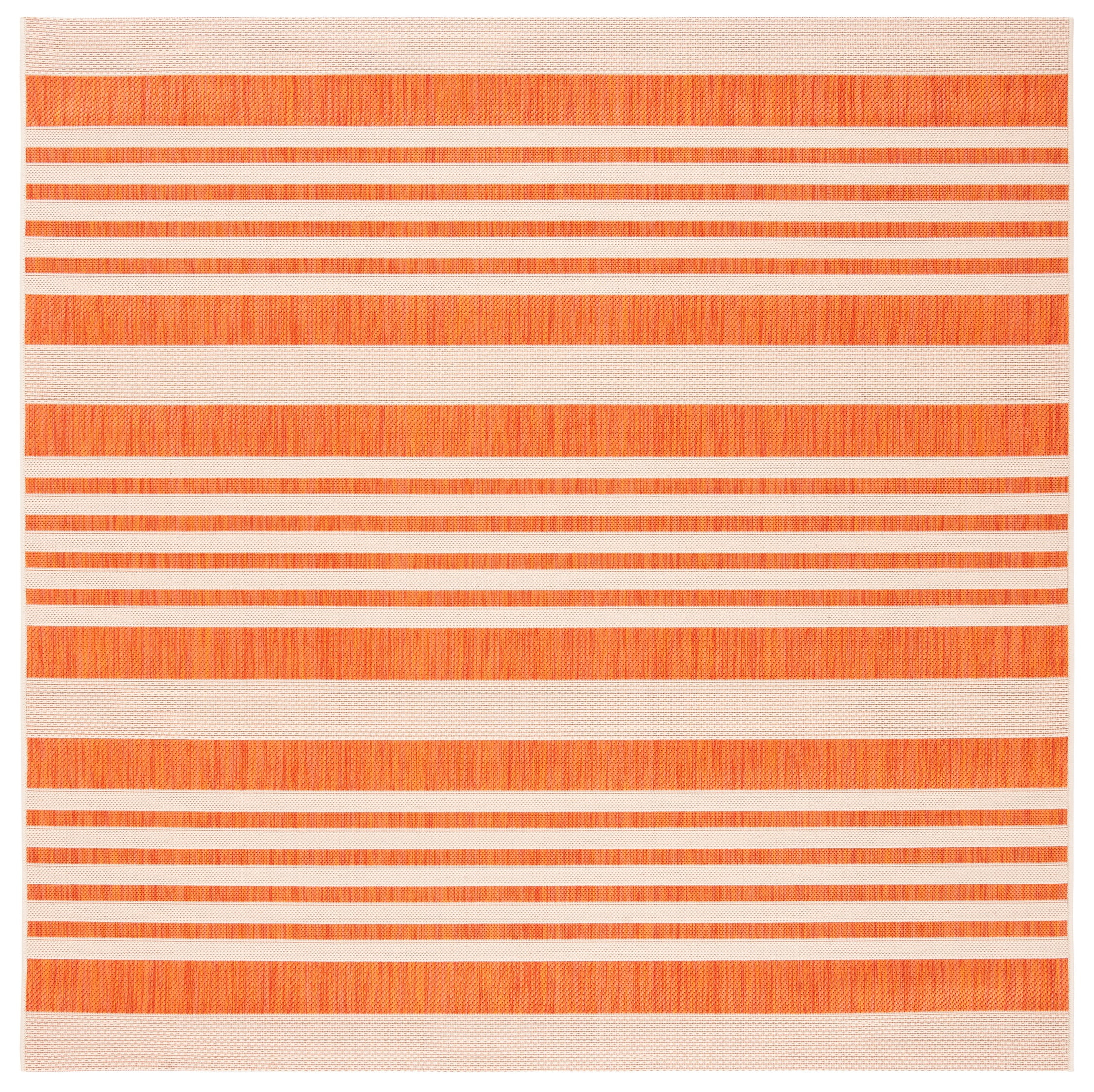 Courtyard CY6062 Power Loomed Indoor/Outdoor Area Rug - Terracotta/Beige - 6'7"x6'7" - Safavieh.