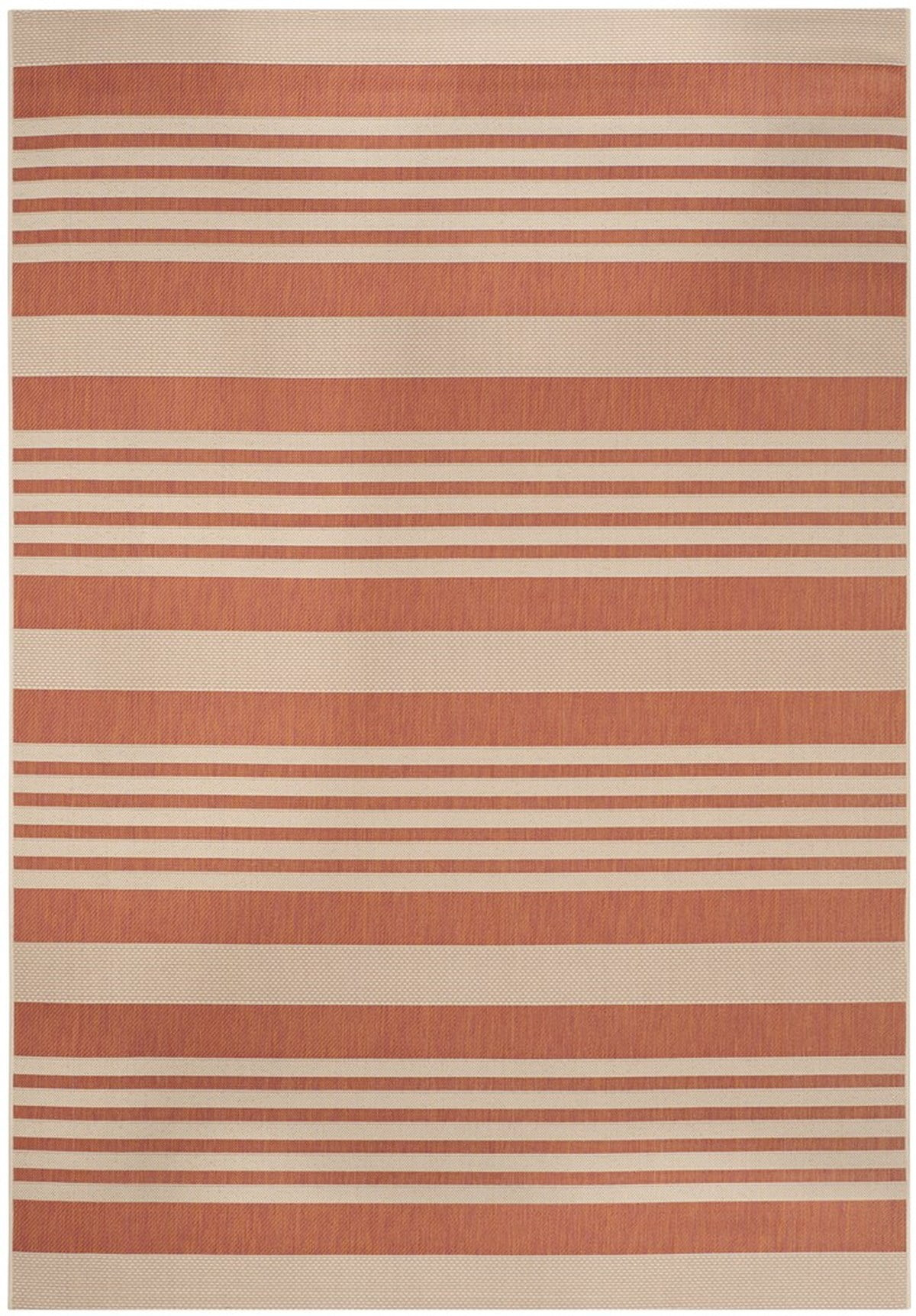 Courtyard CY6062 Power Loomed Indoor/Outdoor Area Rug - Terracotta/Beige - 6'7"x9'6" - Safavieh.