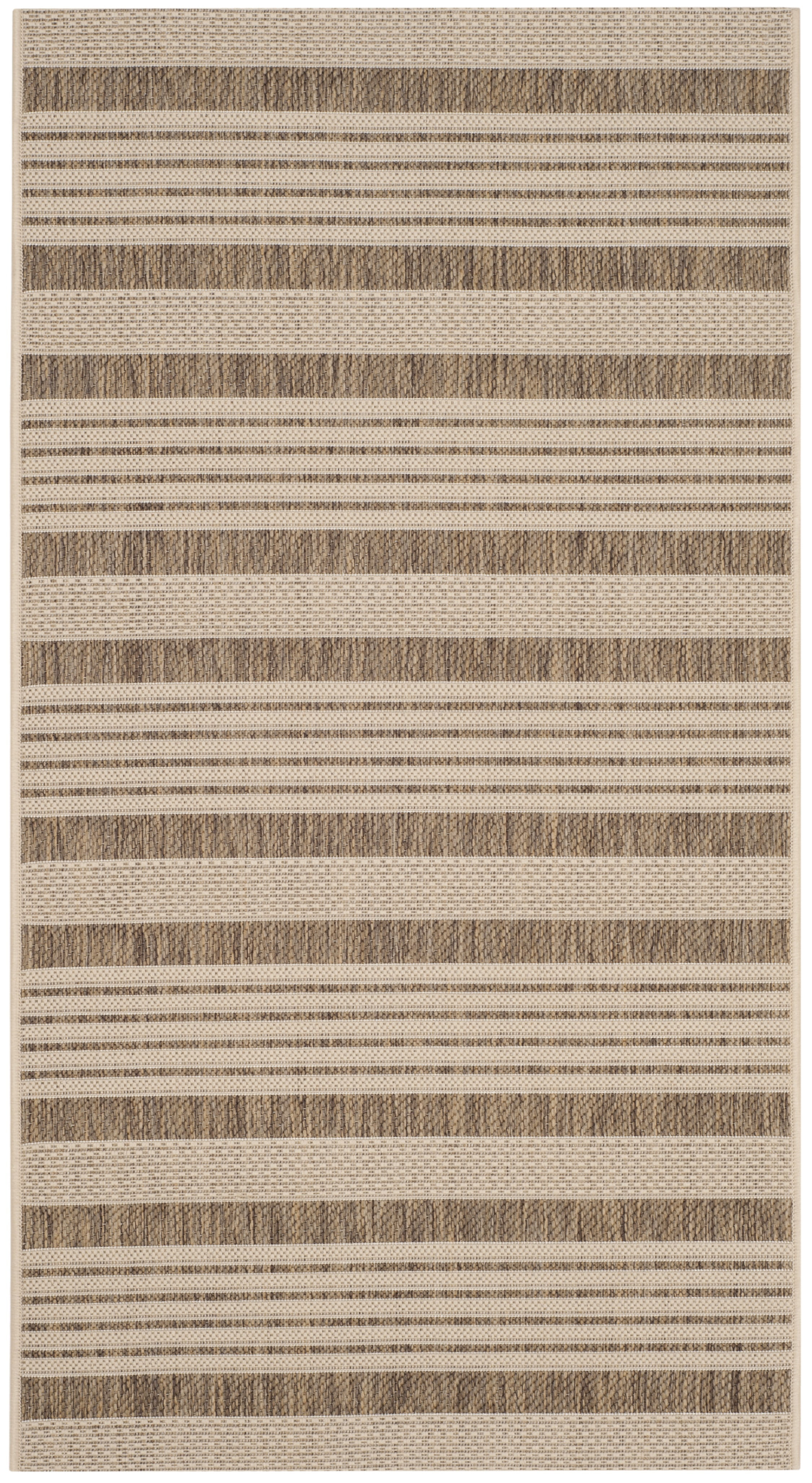 Courtyard CY6062 Power Loomed Indoor/Outdoor Accent Rug - Brown/Bone - 2'x3'7" - Safavieh.