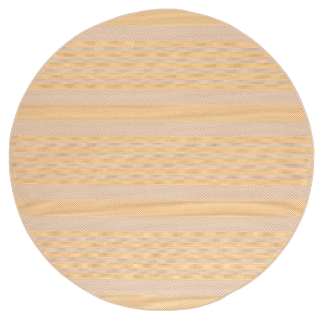 Courtyard CY6062 Power Loomed Indoor and Outdoor Indoor and Outdoor Area Rug - Gold/Beige - 6' round - Safavieh.
