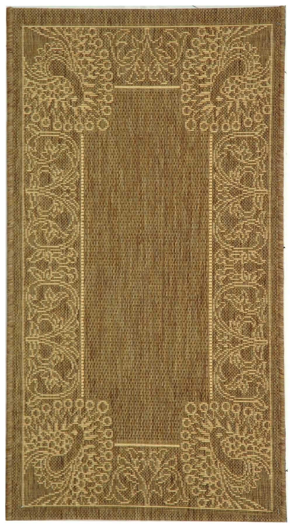 Courtyard CY2965 Power Loomed Indoor/Outdoor Accent Rug - Brown/Natural - 2'x3'7" - Safavieh.