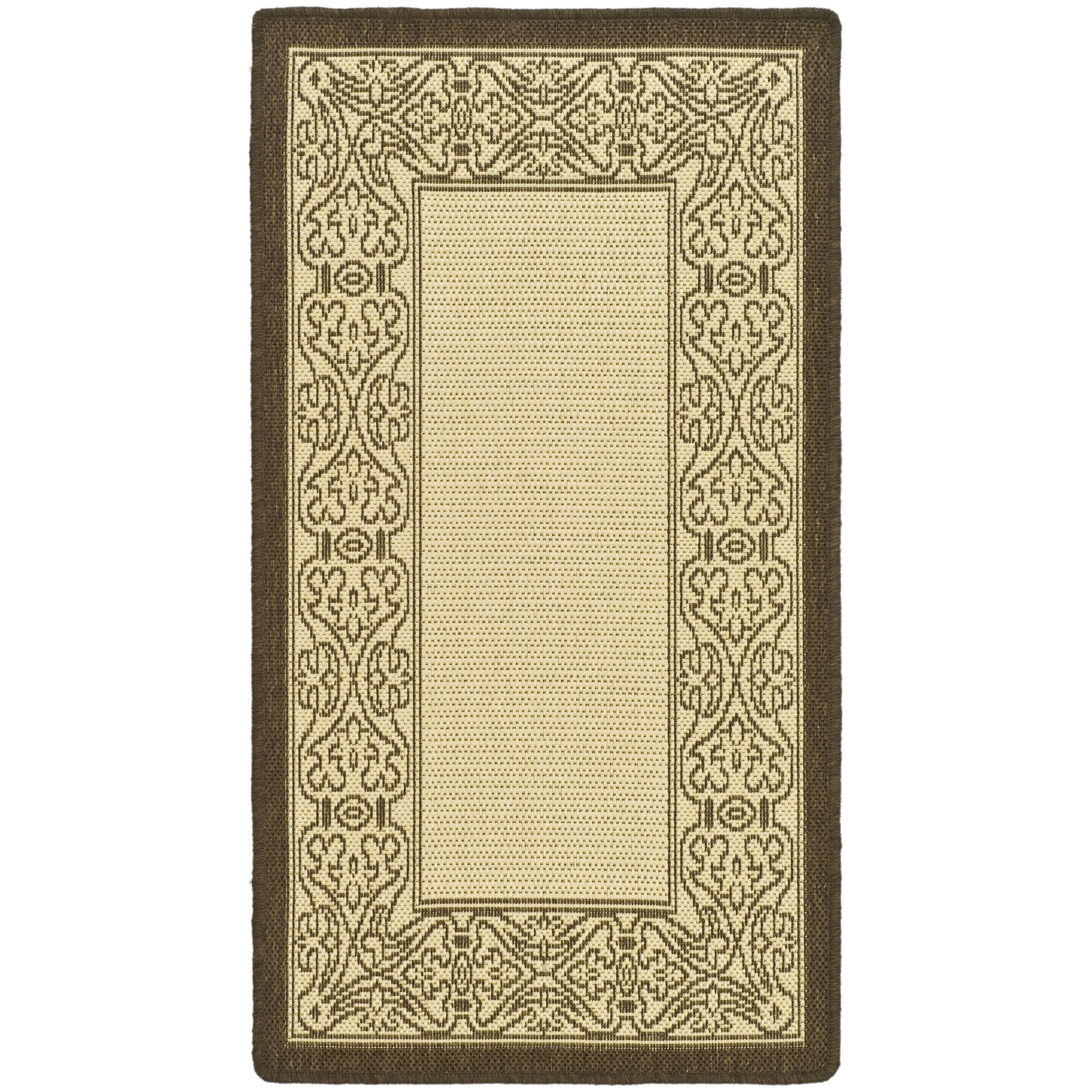 Courtyard CY2099 Power Loomed Indoor/Outdoor Accent Rug - Natural/Brown - 2'x3'7" - Safavieh.