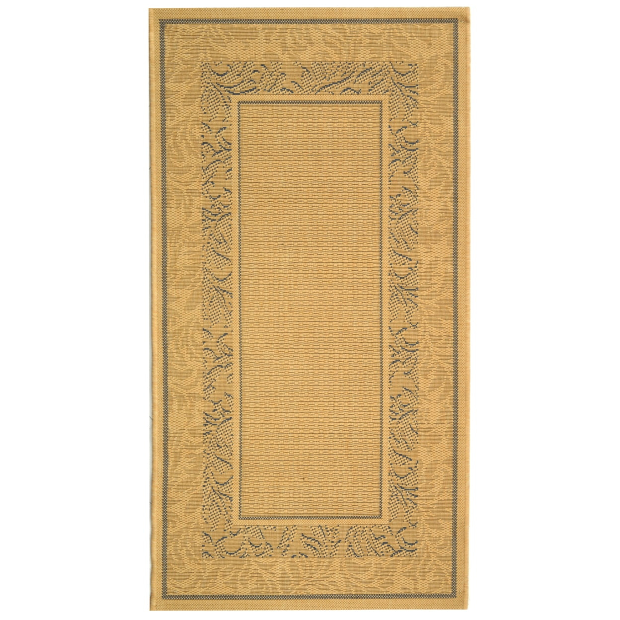 SAFAVIEH Courtyard Elija Traditional Indoor/Outdoor Area Rug, 2'7" x 5', Natural/Blue