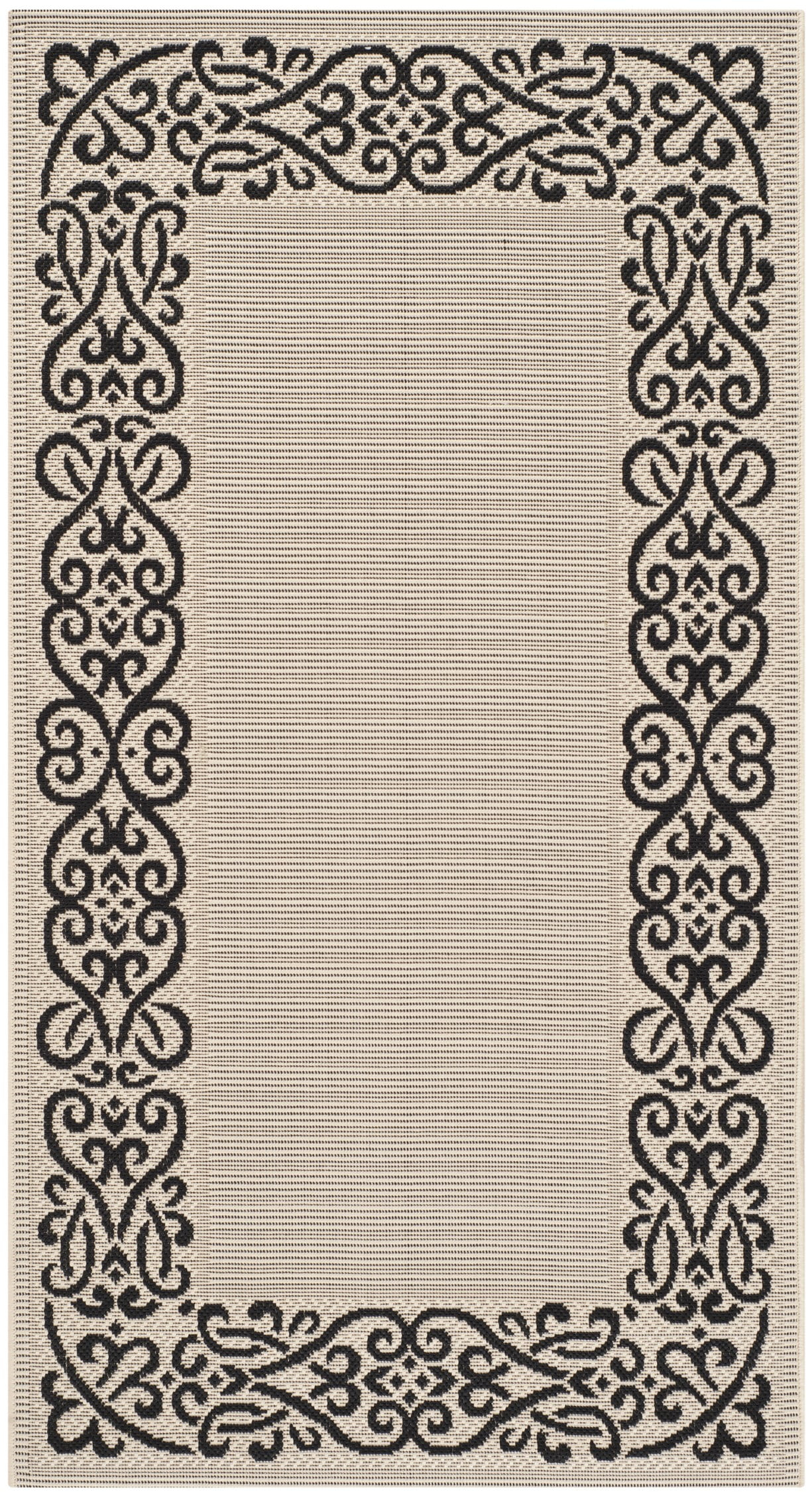 Safavieh COURTYARD, SAND / BLACK, 4' X 5'-7", Area Rug, CY1588-3901-4