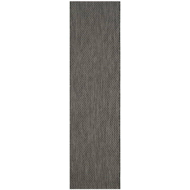 Courtyard CY8521 Power Loomed Indoor/Outdoor Runner Rug - Black/Beige - 2'3"x12' - Safavieh.