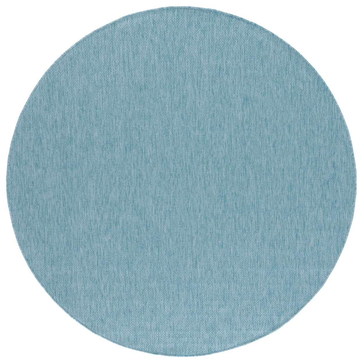 Courtyard CY8520 Power Loomed Indoor and Outdoor Area Rug - Aqua/Aqua - 5'3" Round - Safavieh