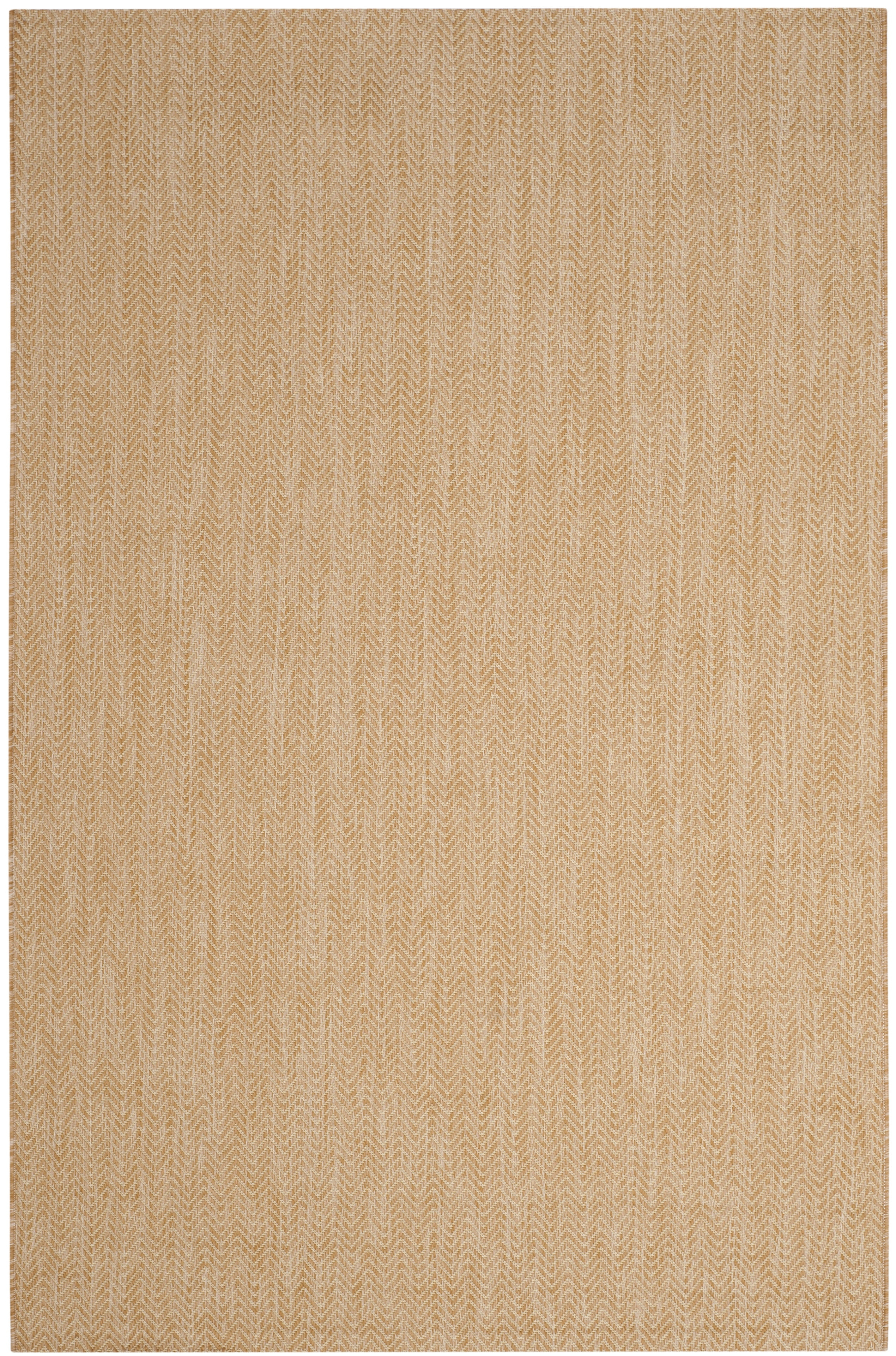 SAFAVIEH Courtyard Morven Chevron Stripes Indoor/Outdoor Area Rug, 5'3" x 7'7", Natural/Cream