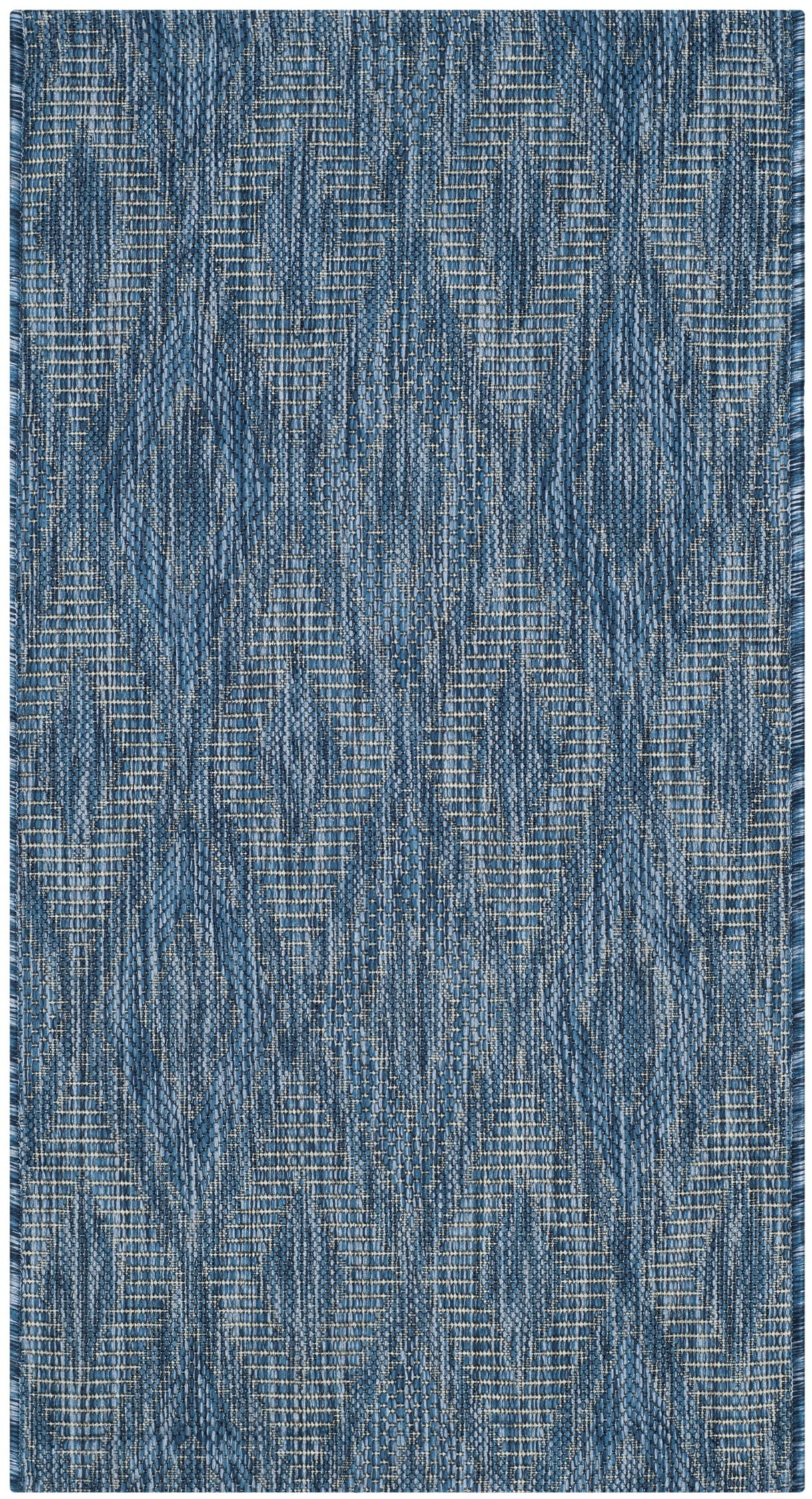 Courtyard CY8522 Power Loomed Indoor and Outdoor Accent Rug - Navy/Navy - 2'x3'7" - Safavieh