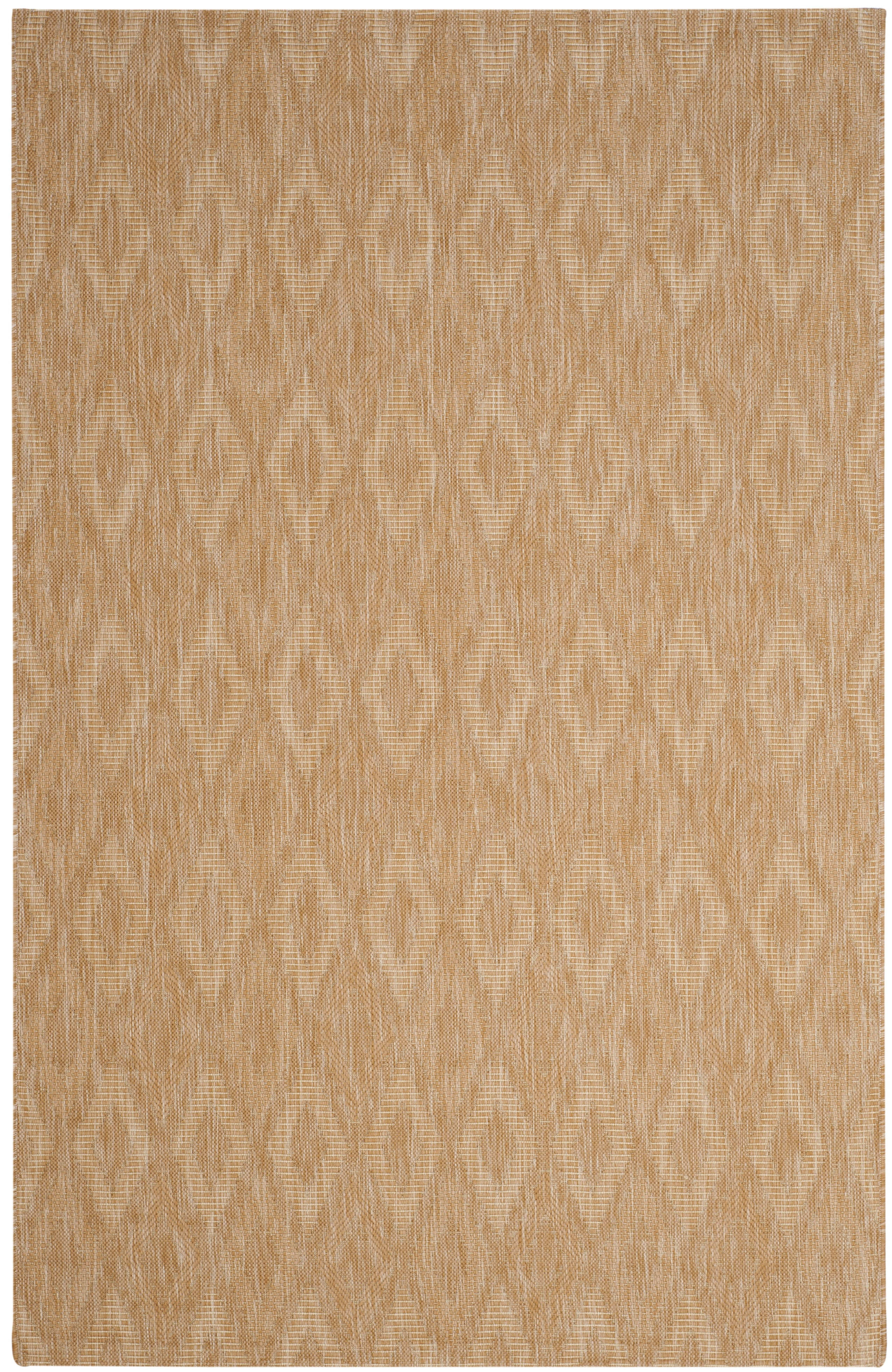 SAFAVIEH Courtyard Teodor Geometric Diamonds Indoor/Outdoor Area Rug, 5'3" x 7'7", Natural