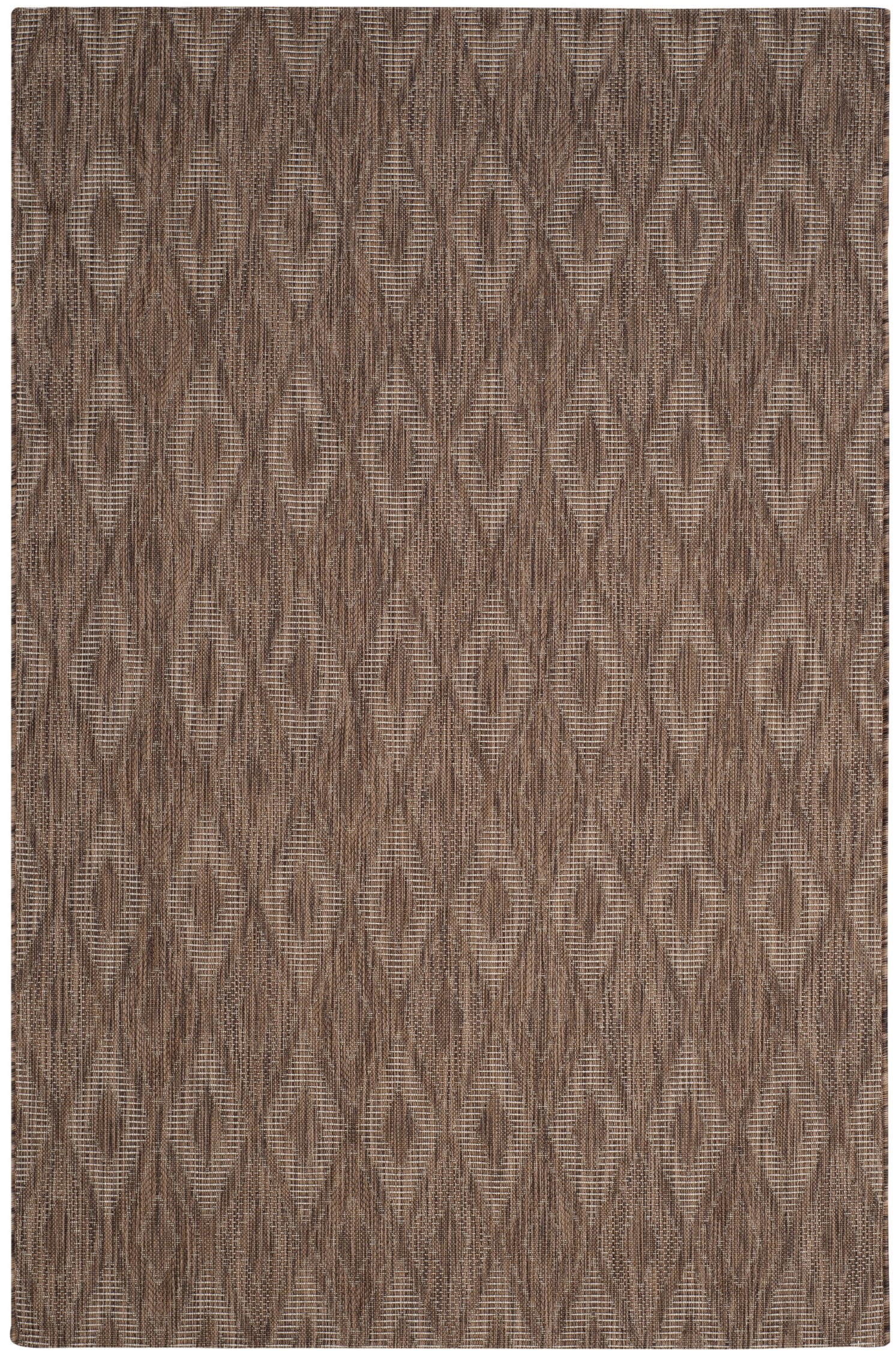 Courtyard CY8522 Power Loomed Indoor and Outdoor Area Rug - Brown/Brown - 6'7"x9'6" - Safavieh