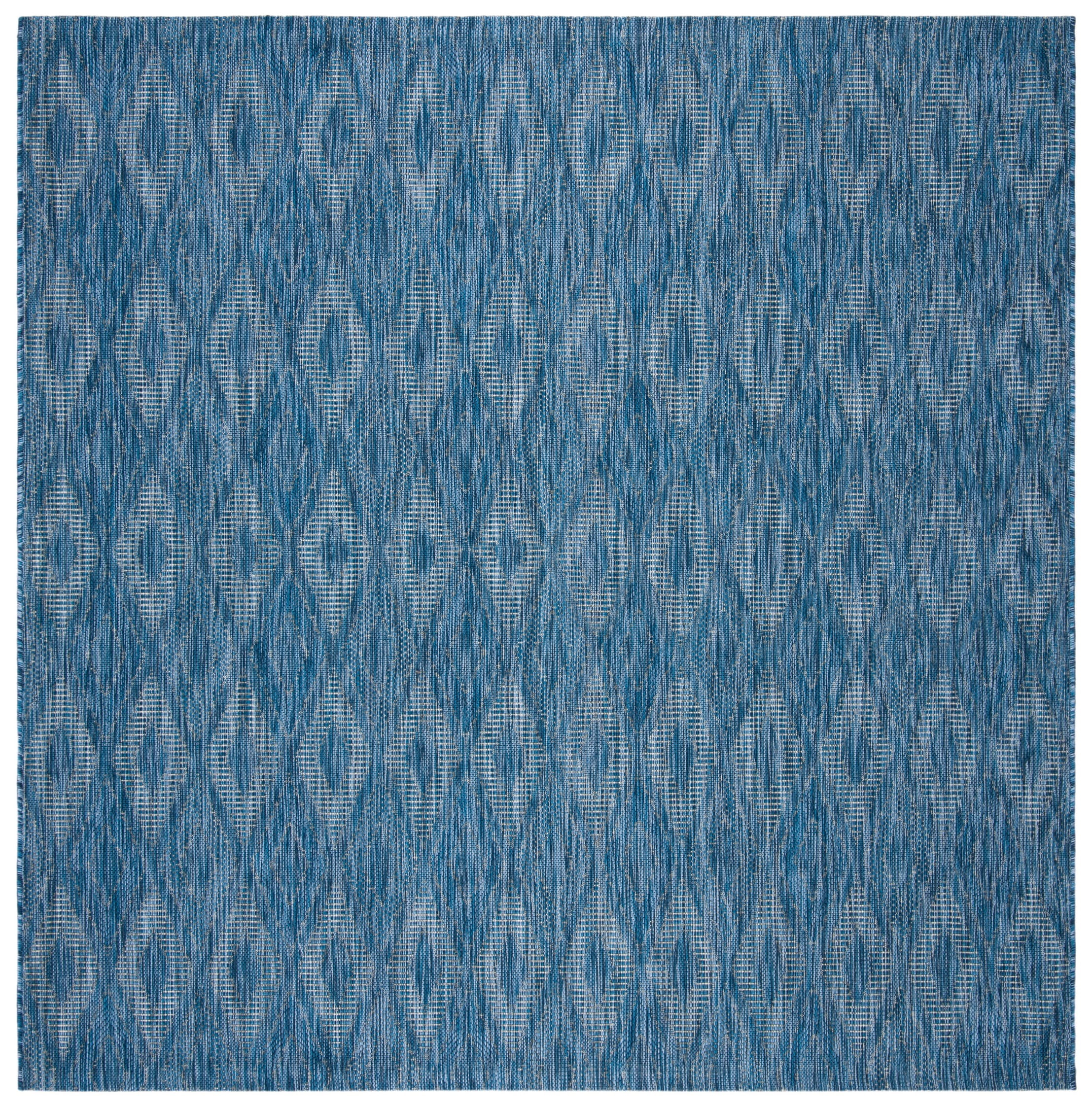 Courtyard CY8522 Power Loomed Indoor and Outdoor Area Rug - Navy/Navy - 7'10"x7'10" - Safavieh