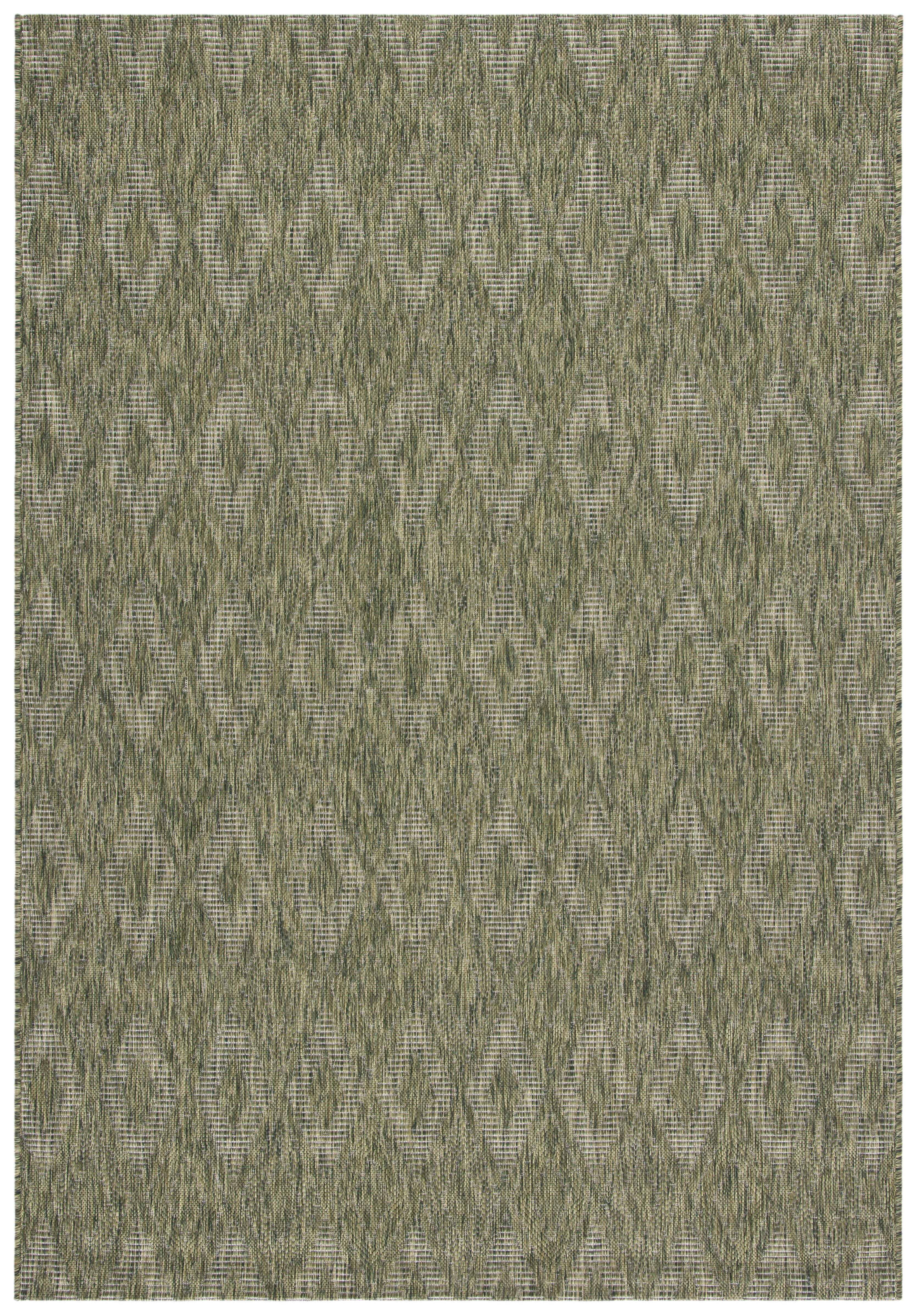 SAFAVIEH Courtyard Teodor Geometric Indoor/Outdoor Area Rug, Olive, 8' x 10'