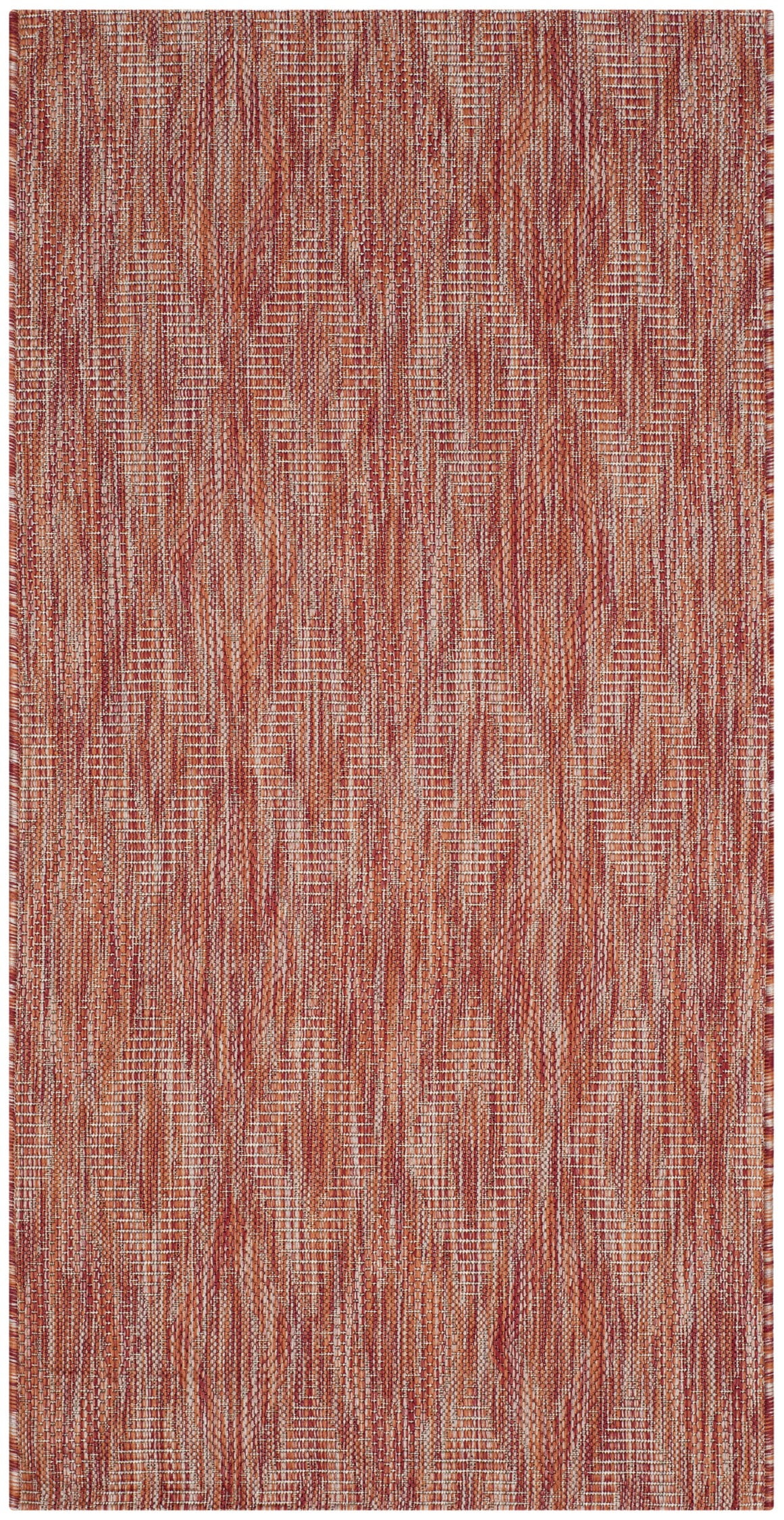 SAFAVIEH Courtyard Teodor Geometric Indoor/Outdoor Area Rug, Red/Red, 2'7" x 5'