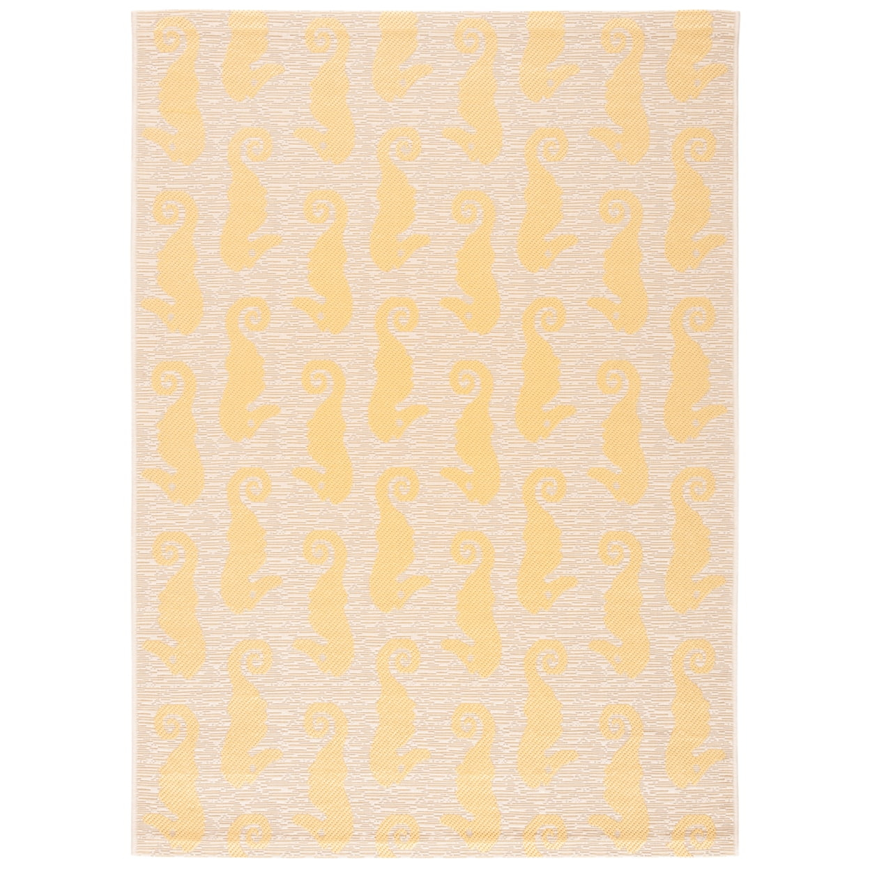 Courtyard CY6214 Power Loomed Indoor/Outdoor Area Rug - Beige/Yellow - 4'x5'7" - Safavieh.