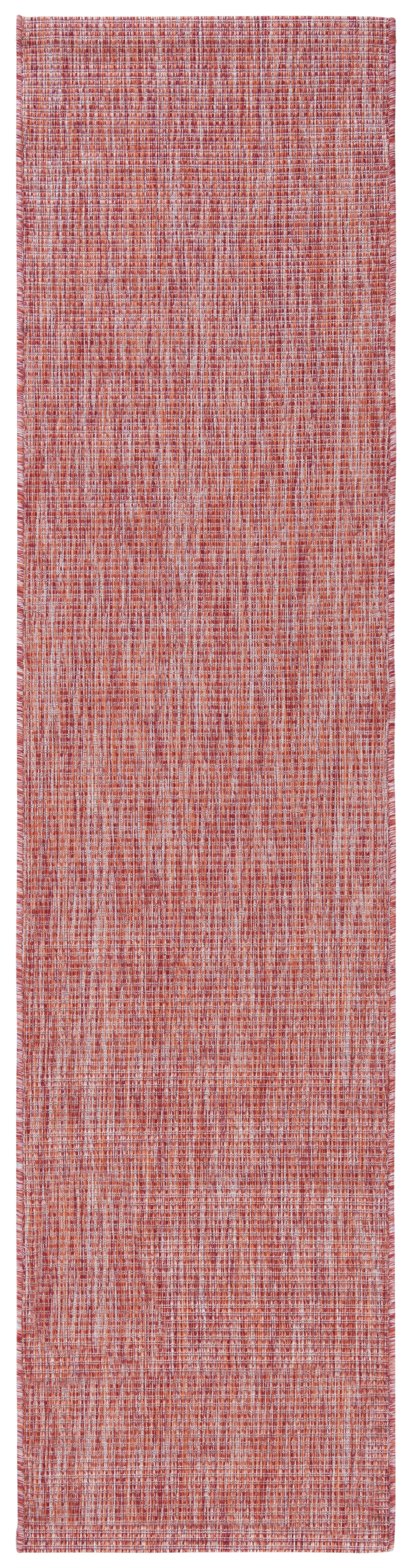 SAFAVIEH Courtyard Wayra Solid Indoor/Outdoor Runner Rug, Red/Red, 2'2" x 9'