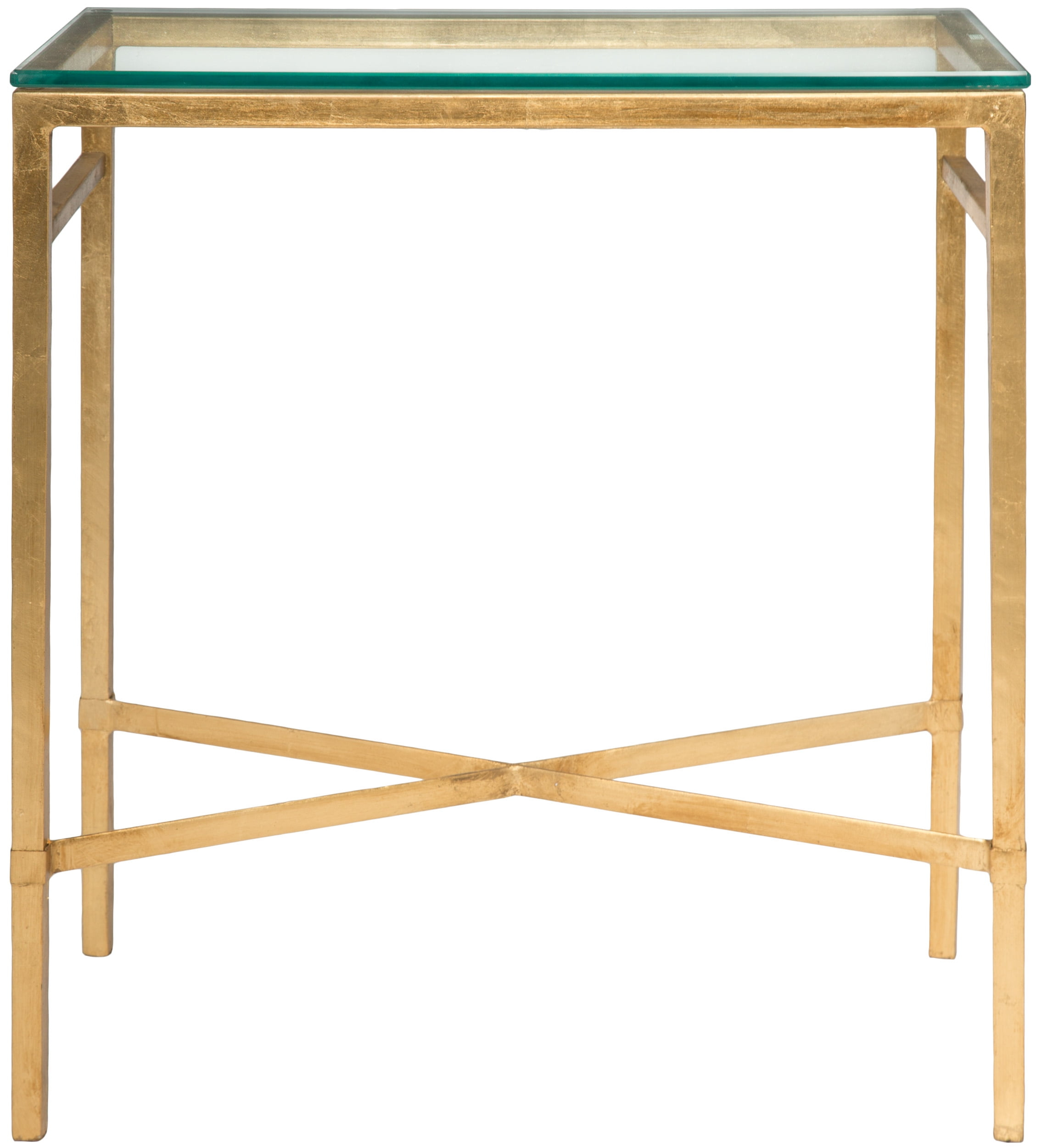 Viggo Side Table - Gold/Glass - Safavieh.
